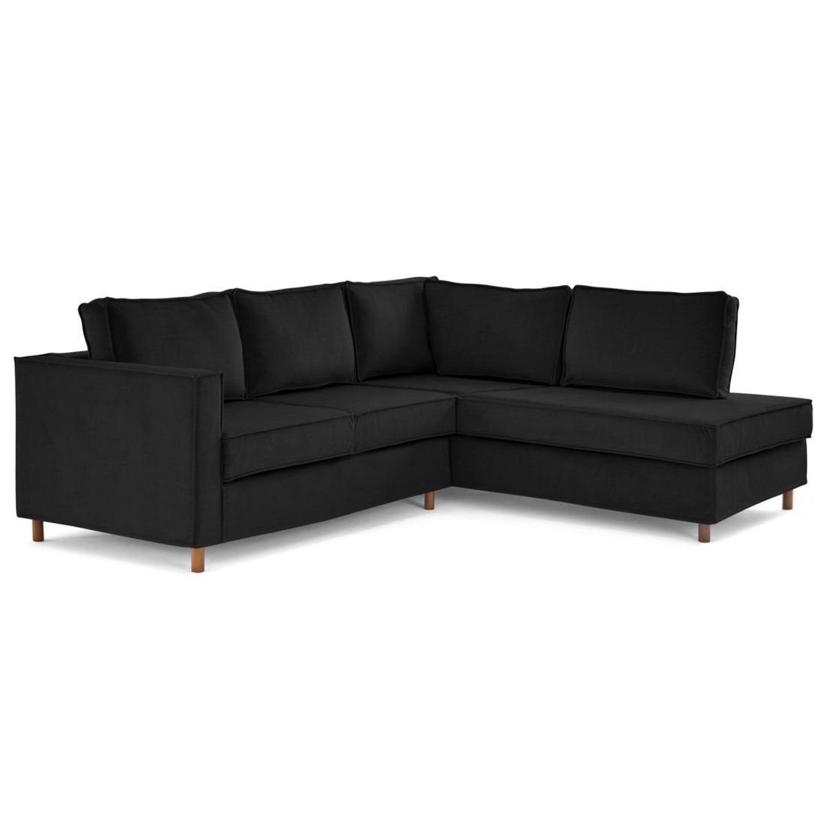 LISA DESIGN Jake - canapé déhoussable d'angle droit 5 places en velours