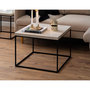 Voir la diapositive 2 : LISA DESIGN Alamosa - table basse - effet travertin - 60 cm