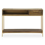 Voir la diapositive 1 : Paris Prix Console Design  Firmin  120m Marron & Or