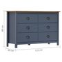 Voir la diapositive 6 : VIDAXL Buffet Hill Gris 125x40x80 cm Bois de pin solide