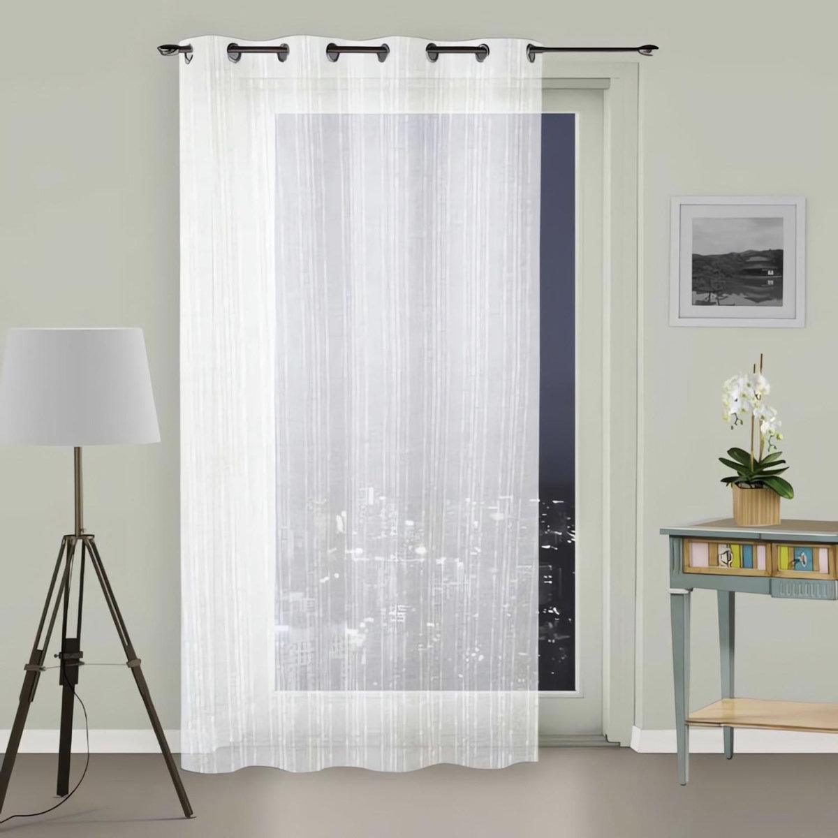 SOLEIL D'OCRE Voilage à oeillets 135x250 cm MAELIS par Soleil d'ocre