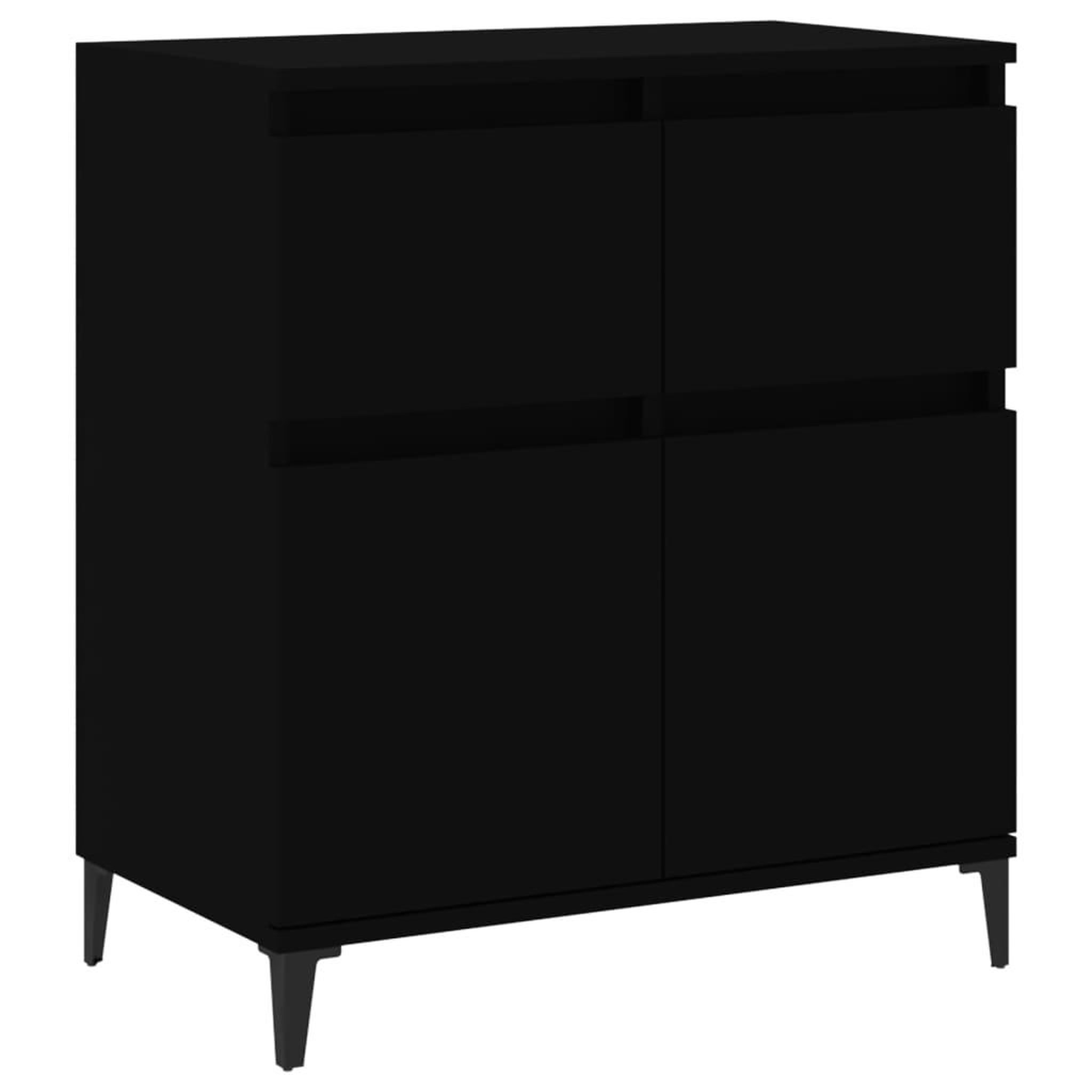 Voir la diapositive 2 : VIDAXL Buffet Noir 60x35x70 cm Bois d'ingenierie
