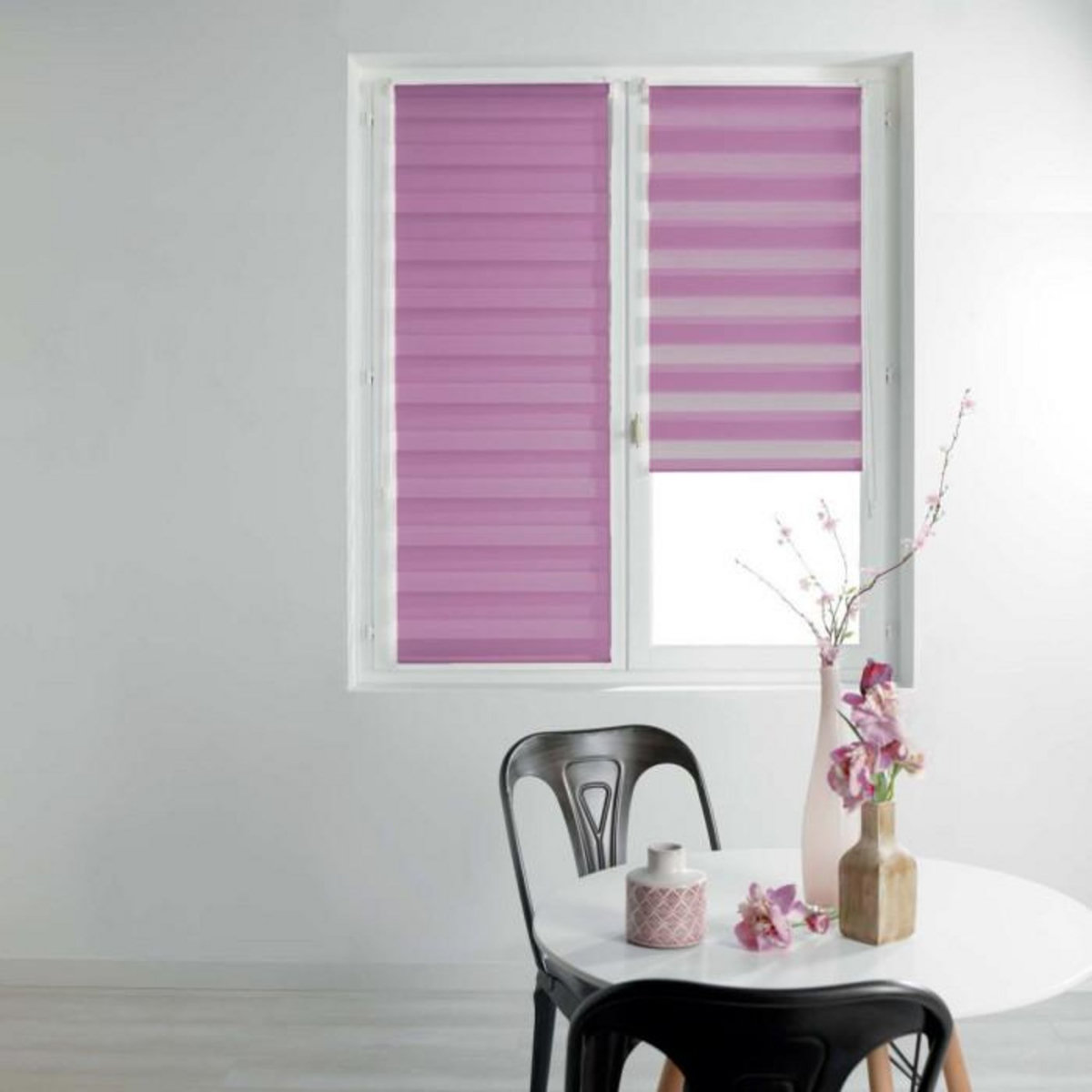 Paris Prix Store Enrouleur Jour Nuit  Daynight  60x90cm Violet