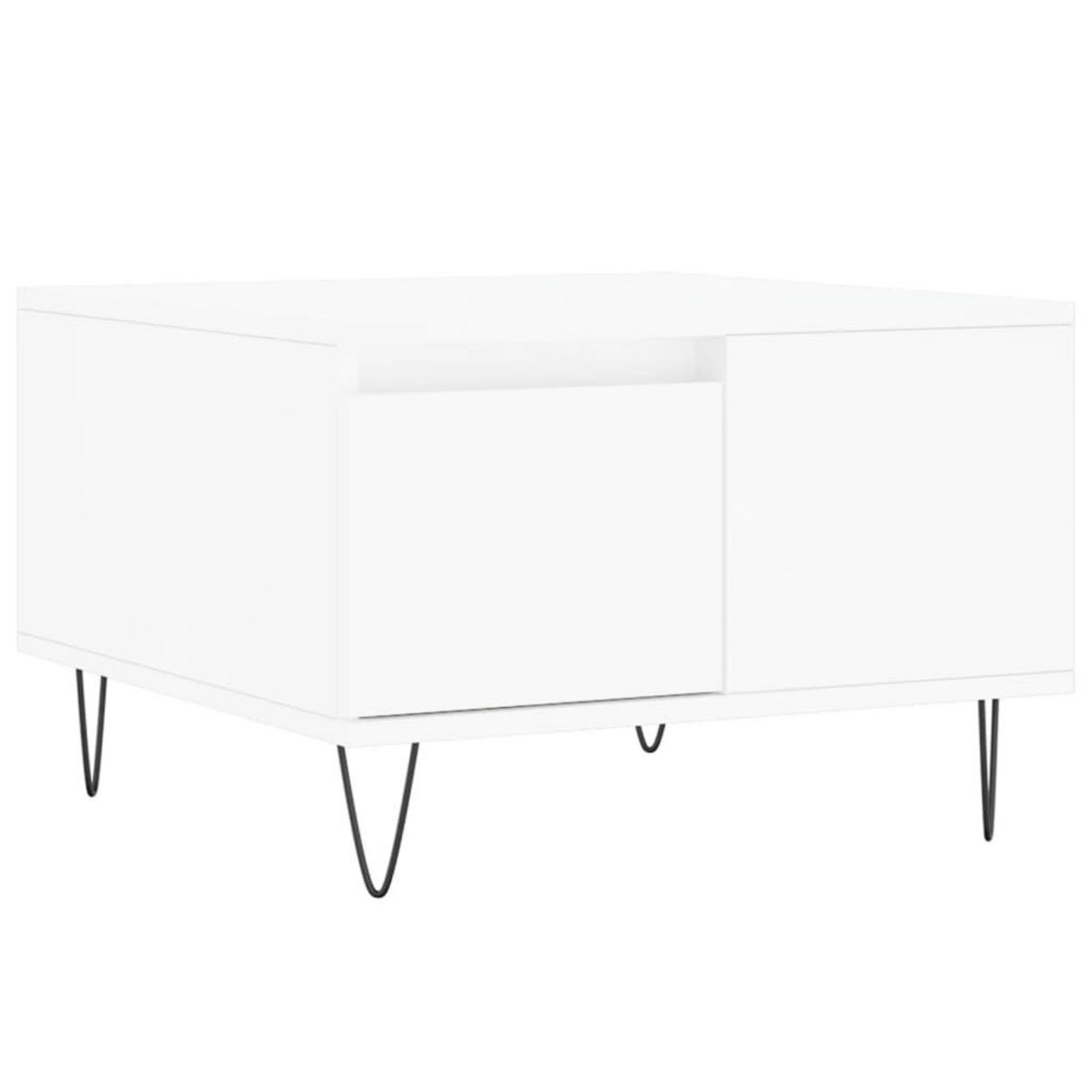 VIDAXL Table basse blanc 55x55x36,5 cm bois d'ingenierie