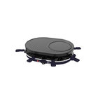LITTLE BALANCE Appareil à raclette 8 personnes 1200w + gril + crêpière bleu nuit et noir - 8749