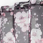 Voir la diapositive 2 : Paris Prix Rideau Voilage à Œillets  Velvet Flower  140x280cm Noir