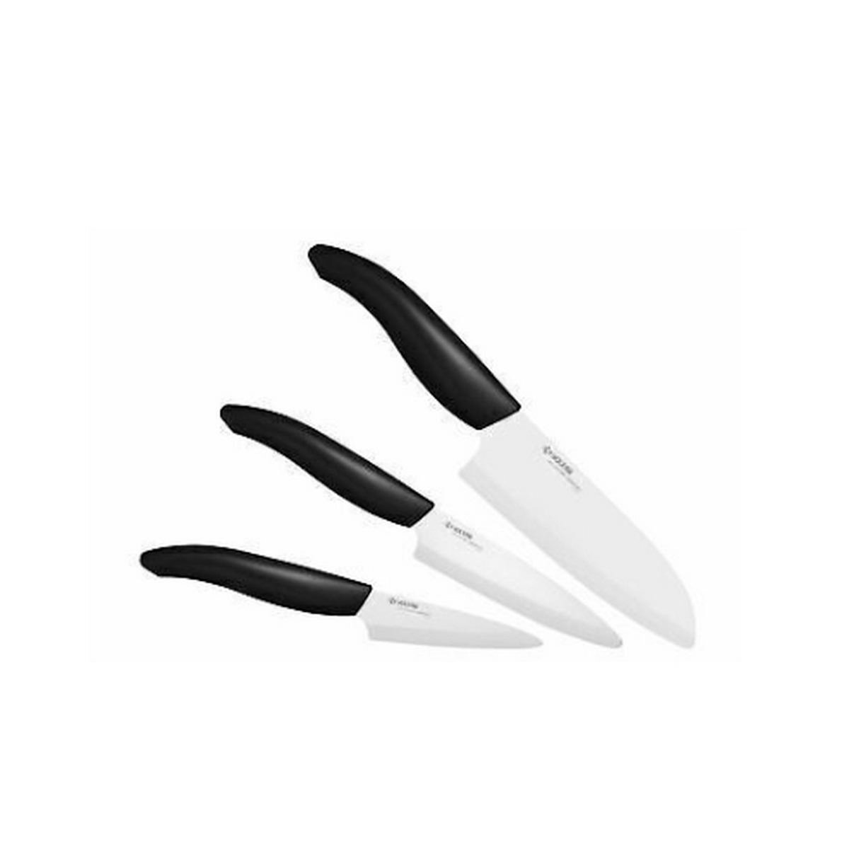 Kyocera Set de 3 couteaux céramique noir - FK-3PC-BK