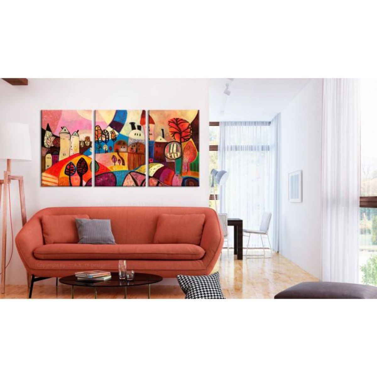 Paris Prix Tableau Imprimé  Royaume des Fées  60x120cm