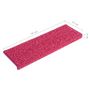Voir la diapositive 6 : VIDAXL Tapis d'escalier 15 pcs 65x21x4 cm Rose