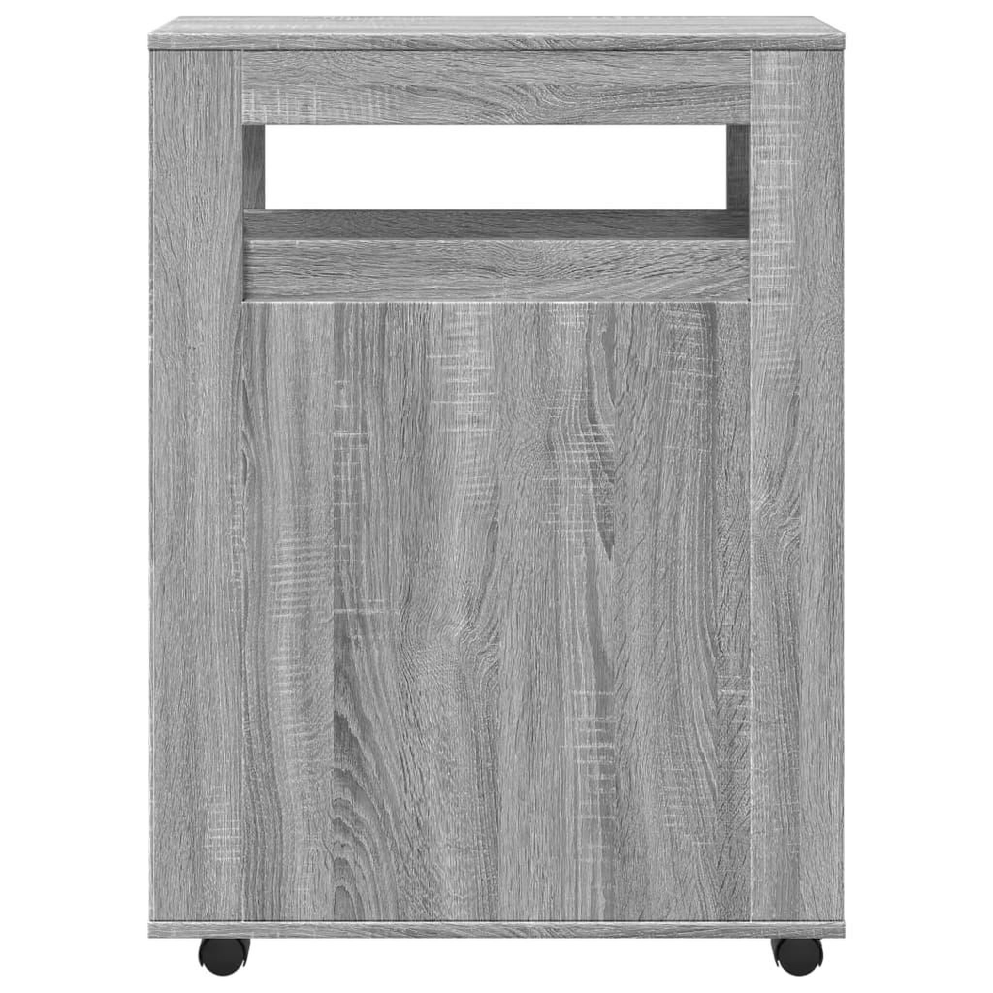 Voir la diapositive 4 : VIDAXL Meuble etroit de salle de bain a roulettes sonoma gris