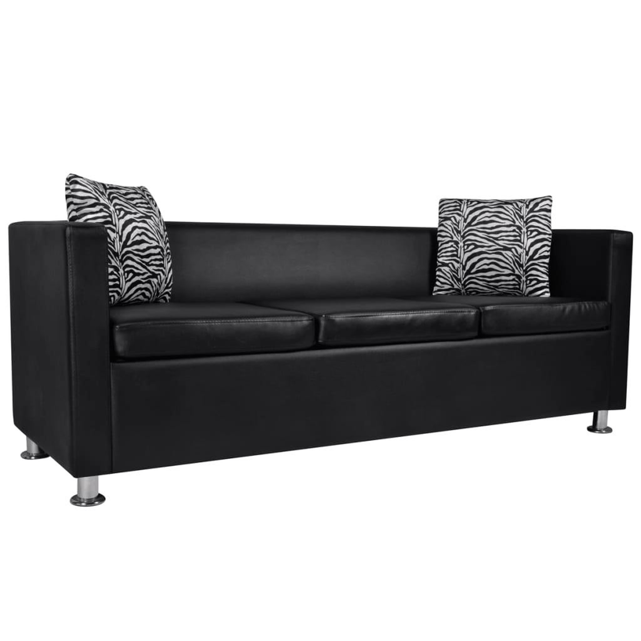 Voir la diapositive 2 : VIDAXL Jeu de canape a 2 places et a 3 places Cuir synthetique Noir