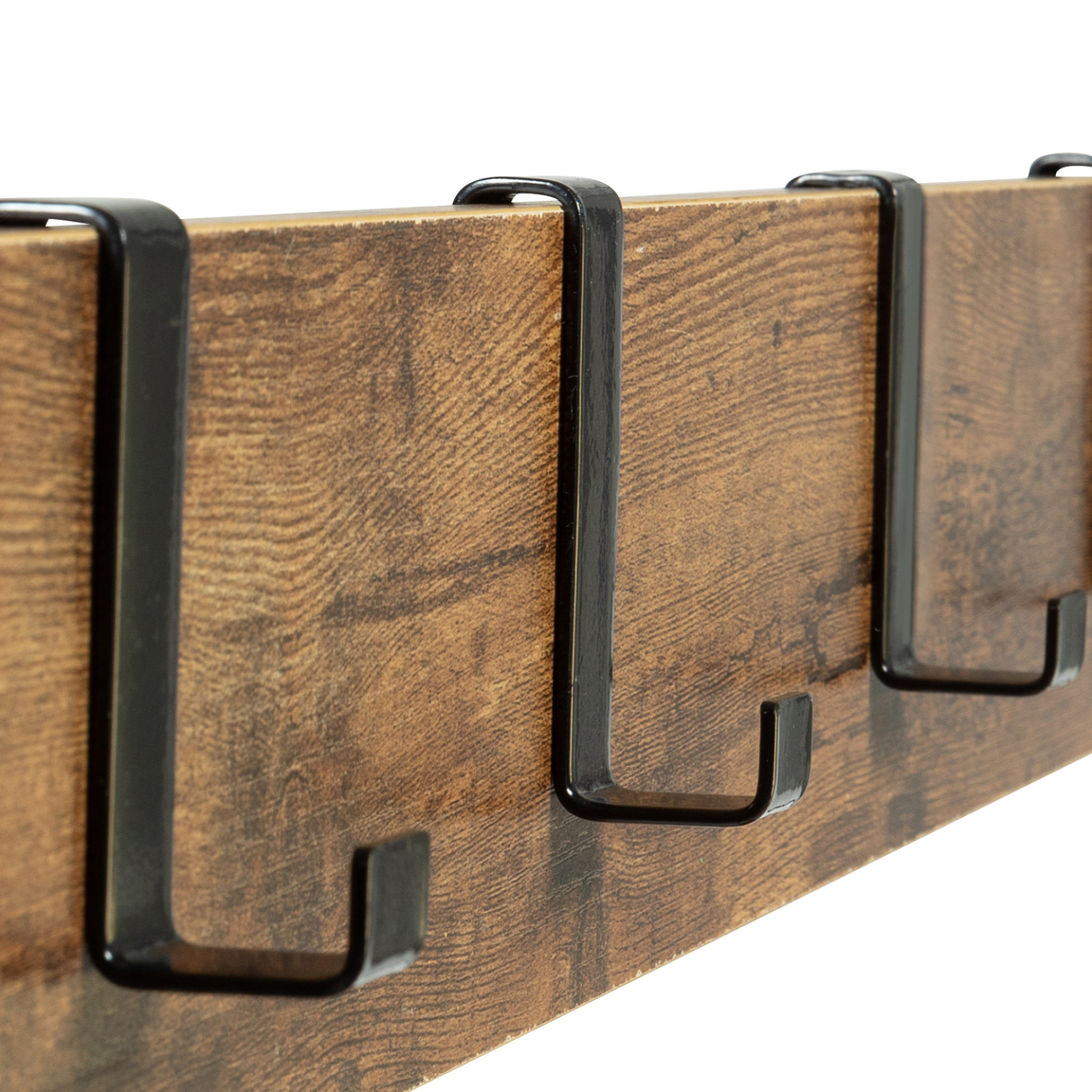 Voir la diapositive 5 : ID MARKET Vestiaire d'entrée PEDRO 79 cm bois et noir design industriel