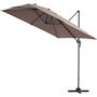 Voir la diapositive 2 : Habitat et Jardin Parasol jardin déporté Alu  Sun 3  - Carré - 3 x 3 m - Taupe + housse de protection