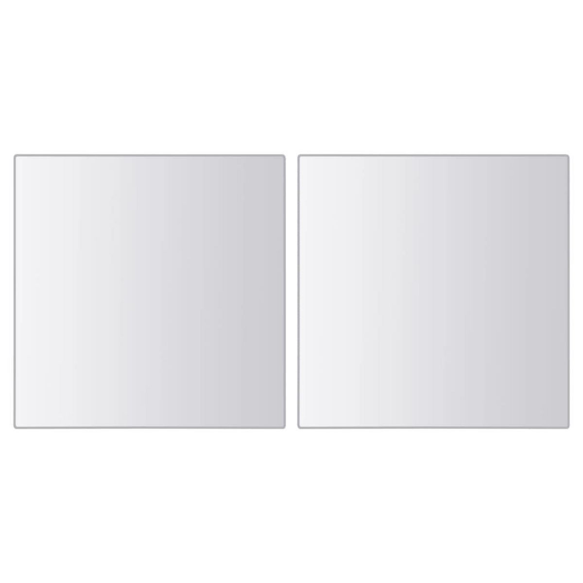 VIDAXL Carreaux de miroir 48 pcs Carre Verre