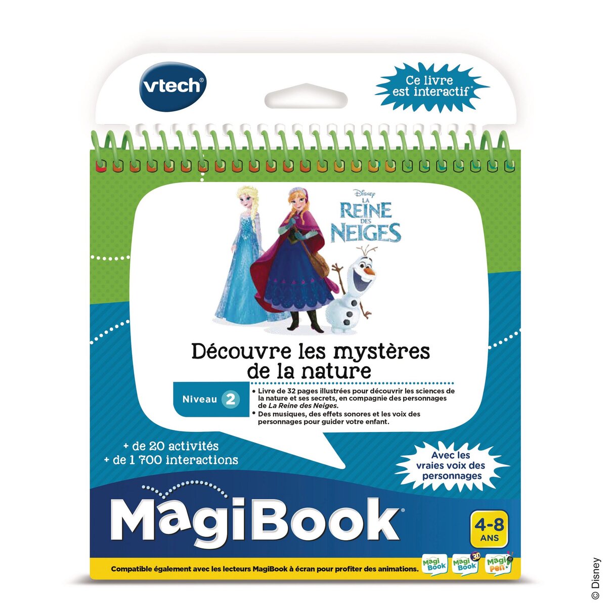 VTECH Livre La Reine des Neiges 2 - Découvre les mystères de la nature - MagiBook