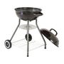 Voir la diapositive 3 : GARDENSTAR Barbecue charbon de bois en acier émaillé avec roues 