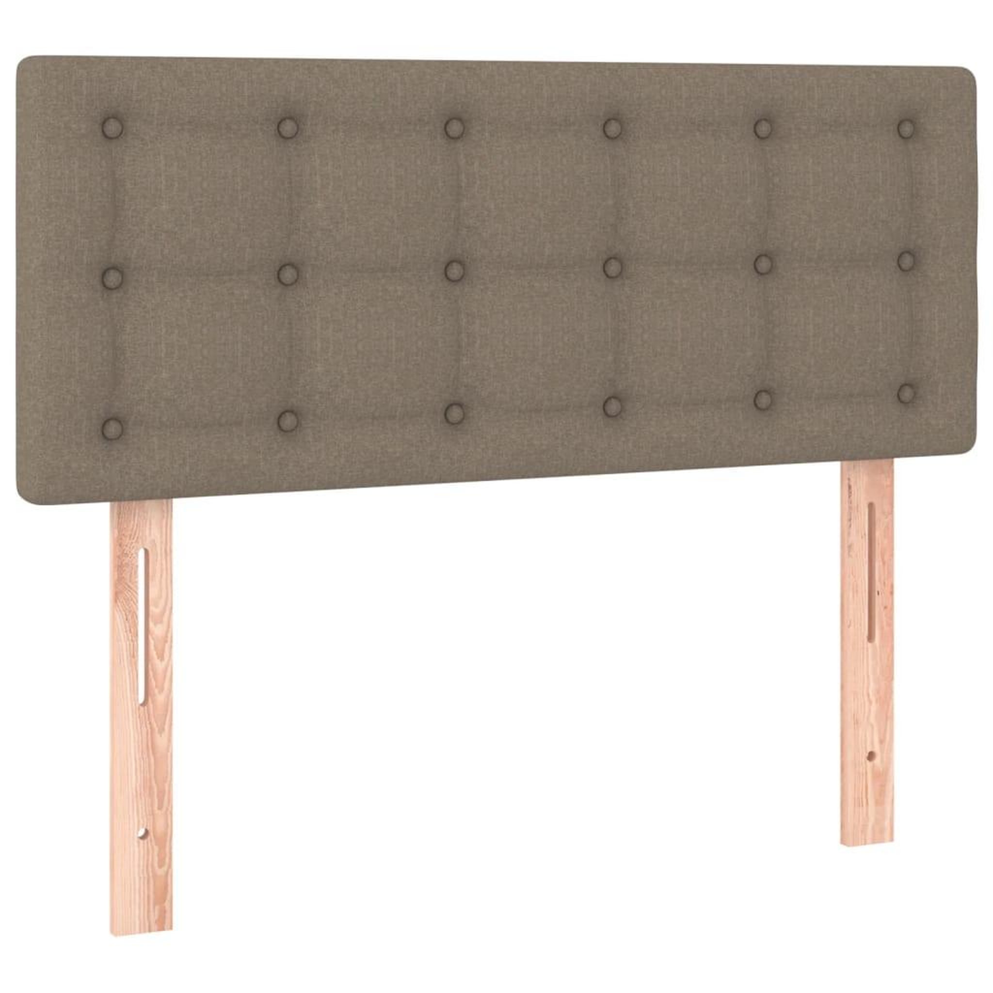Voir la diapositive 4 : VIDAXL Tete de lit a LED Taupe 90x5x78/88 cm Tissu