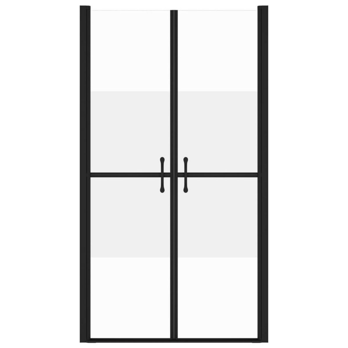VIDAXL Porte de douche ESG demi-depoli (88-91)x190 cm