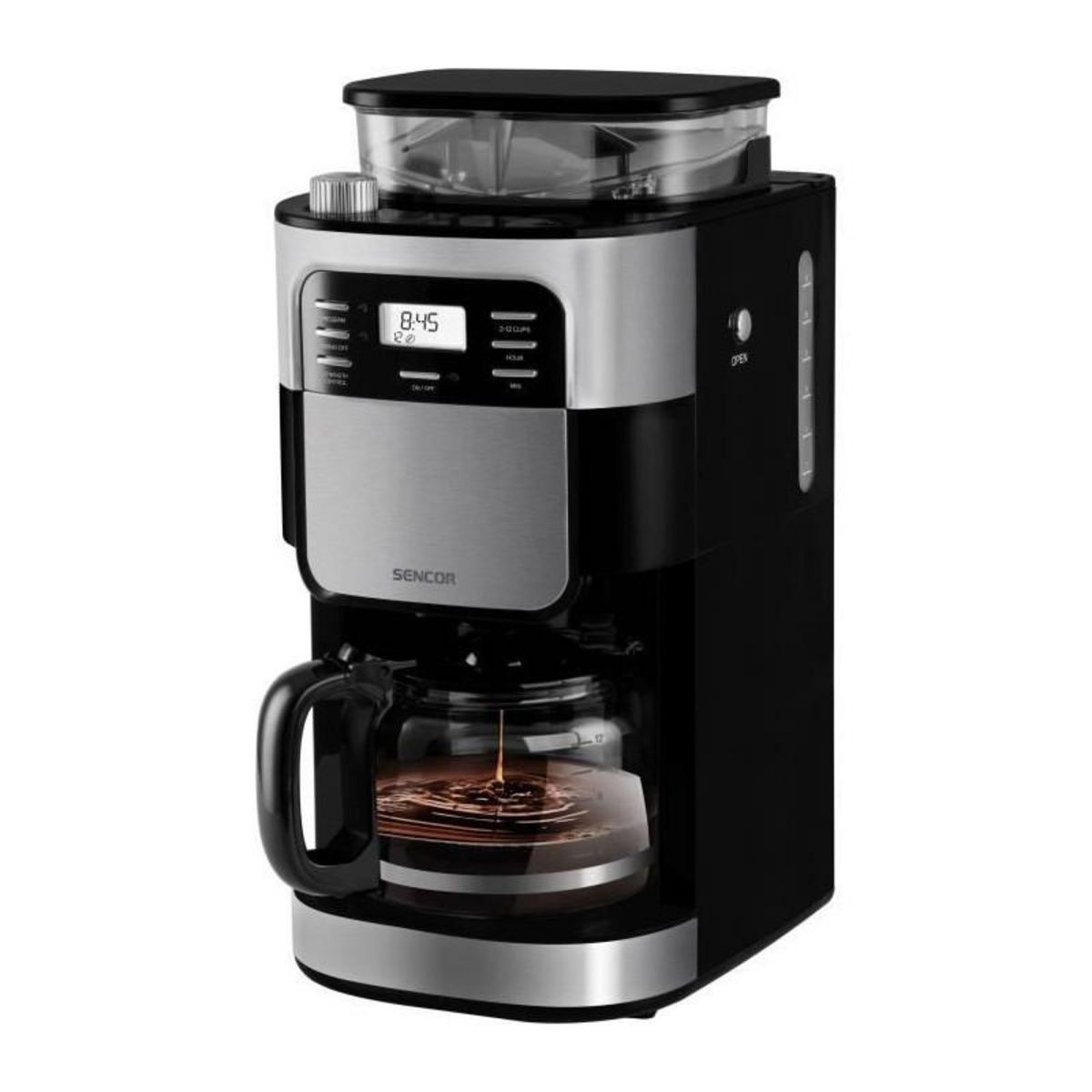 SENCO Machine a café - SENCOR - SCE 7000BK - 1,5 L - 900 W - Noir