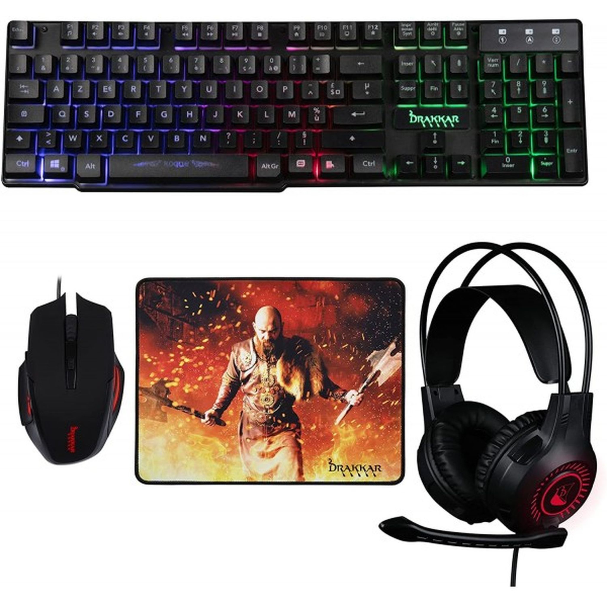 Voir la diapositive 1 : KONIX Pack Drakkar 4 en 1 Rogue PC