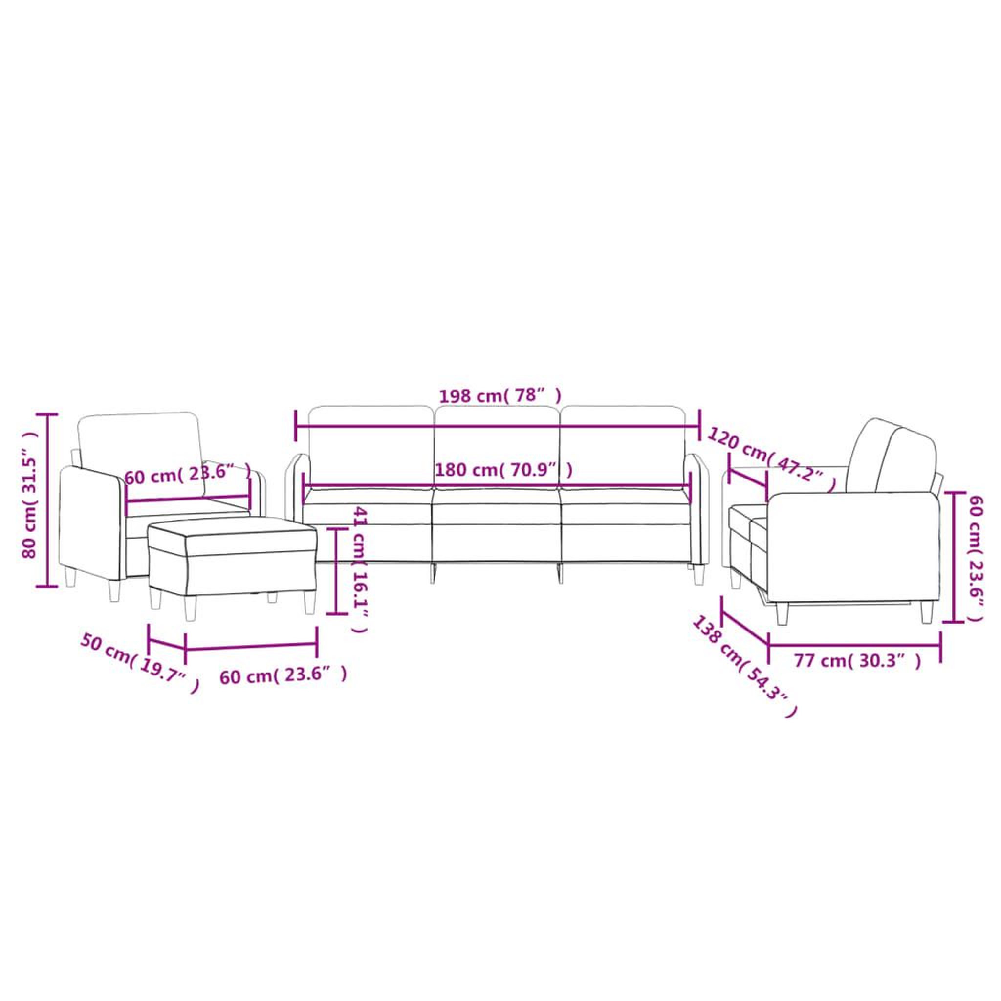 Voir la diapositive 6 : VIDAXL Ensemble de canapes 4 pcs noir velours