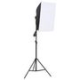 Voir la diapositive 3 : VIDAXL Kit de studio photo avec eclairage toile de fond et reflecteur