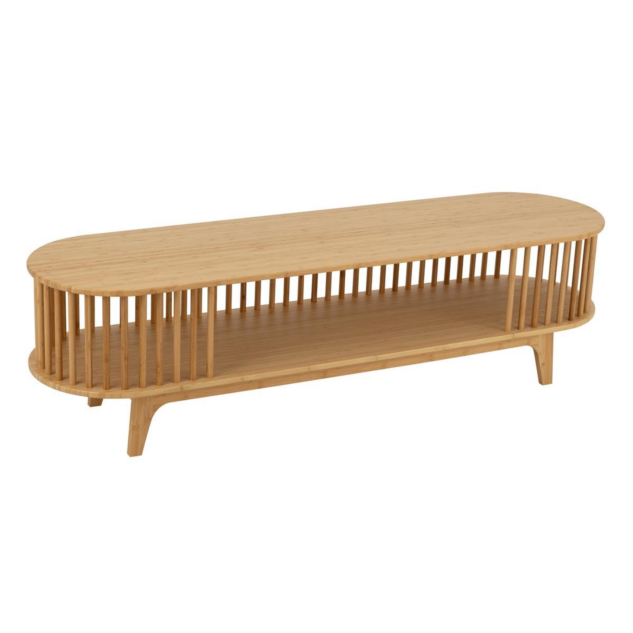 J-LINE Meuble tv en bambou  live  150cm naturel