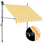 VIDAXL Auvent manuel retractable avec LED 100 cm Blanc et orange