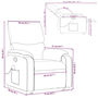 Voir la diapositive 6 : VIDAXL Fauteuil inclinable de massage Marron fonce Tissu
