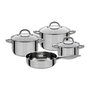 Voir la diapositive 1 : GSW Set 4 pcs batterie de cuisine - GSW - MONTREAL - Induction - Acier inoxydable