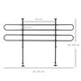 Voir la diapositive 3 : PAWHUT Barrière grille de séparation universelle voiture pour chien réglable 87-135L x 60-105H cm kit complet installation inclus noir