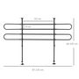 Voir la diapositive 3 : PAWHUT Barrière grille de séparation universelle voiture pour chien réglable 87-135L x 60-105H cm kit complet installation inclus noir
