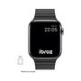 Voir la diapositive 4 : IBROZ Bracelet Apple Watch Cuir Loop 42/44/45mm noir
