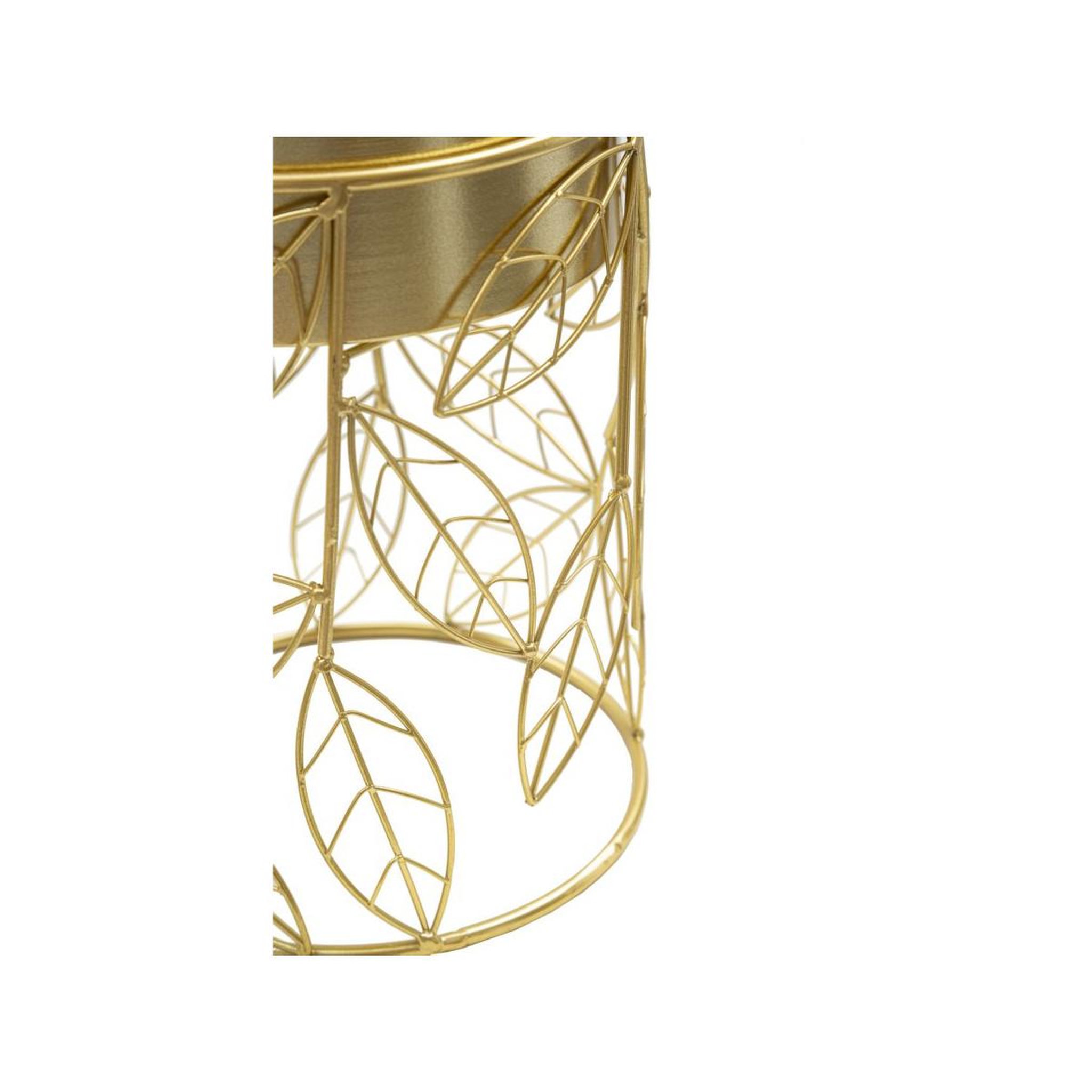 Voir la diapositive 4 : Paris Prix Lot de 2 cache-pots sur pied  livi  43cm or