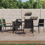 Voir la diapositive 1 : VIDAXL Chaises de jardin lot de 4 noir 55x61,5x90cm textilene et acier
