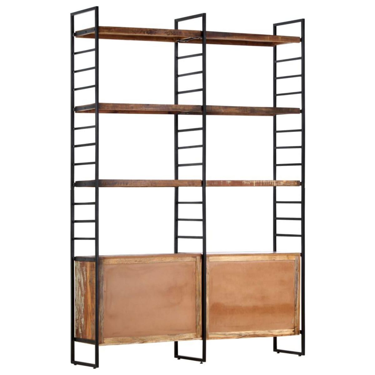 VIDAXL Bibliotheque 4 niveaux 124x30x180cm Bois solide de recuperation