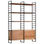 Voir la diapositive 4 : VIDAXL Bibliotheque 4 niveaux 124x30x180cm Bois solide de recuperation