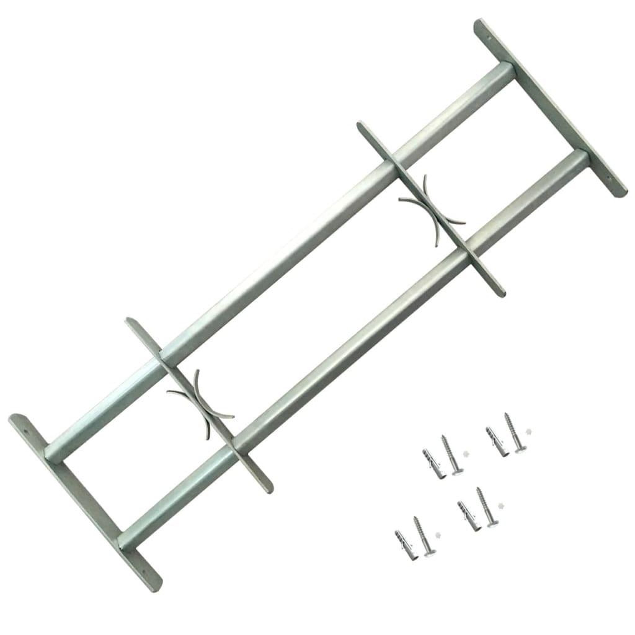 Voir la diapositive 1 : VIDAXL Grille reglable de securite de fenetres et 2 barres 500-650 mm