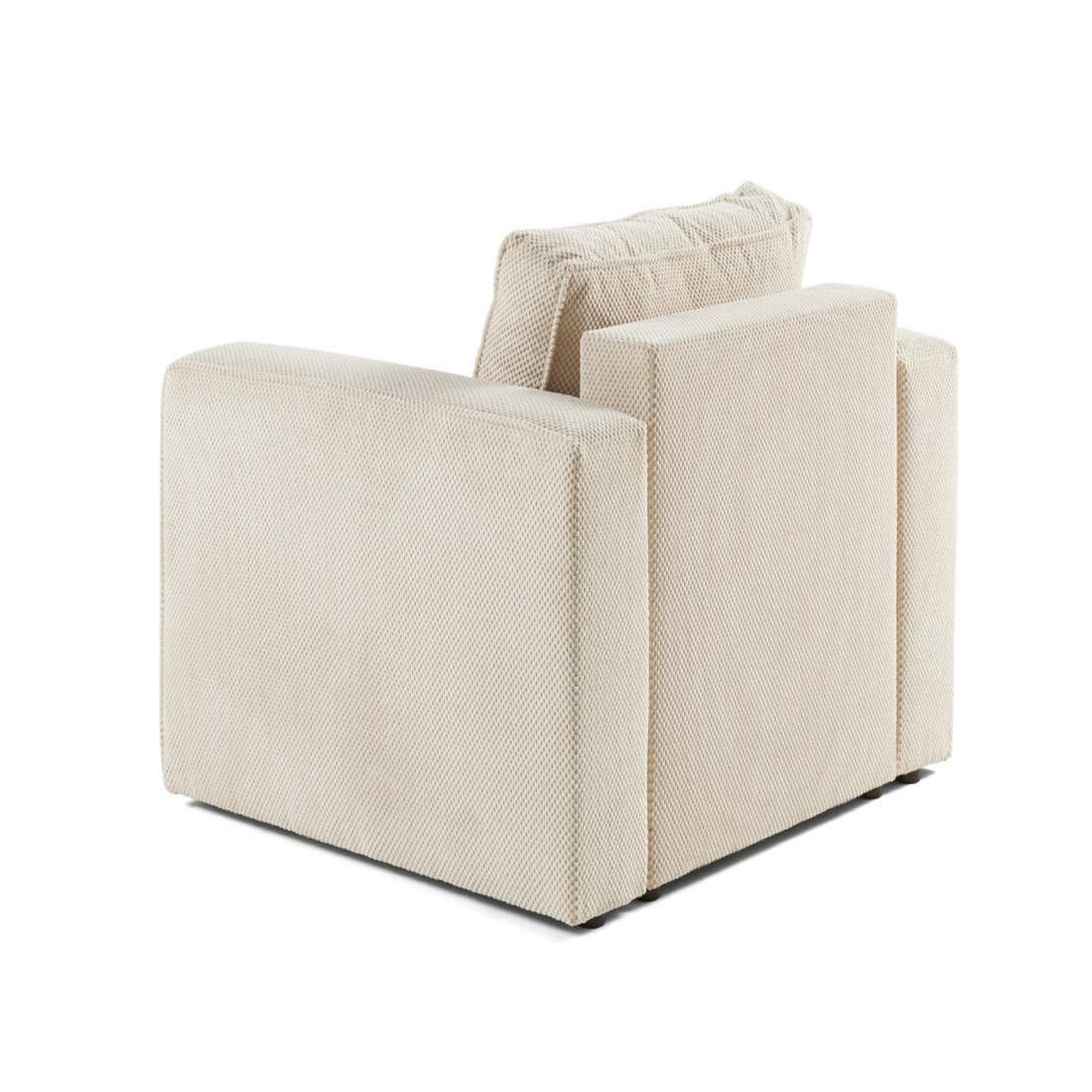 Voir la diapositive 3 : BEST MOBILIER Topaze - fauteuil - en velours texturé