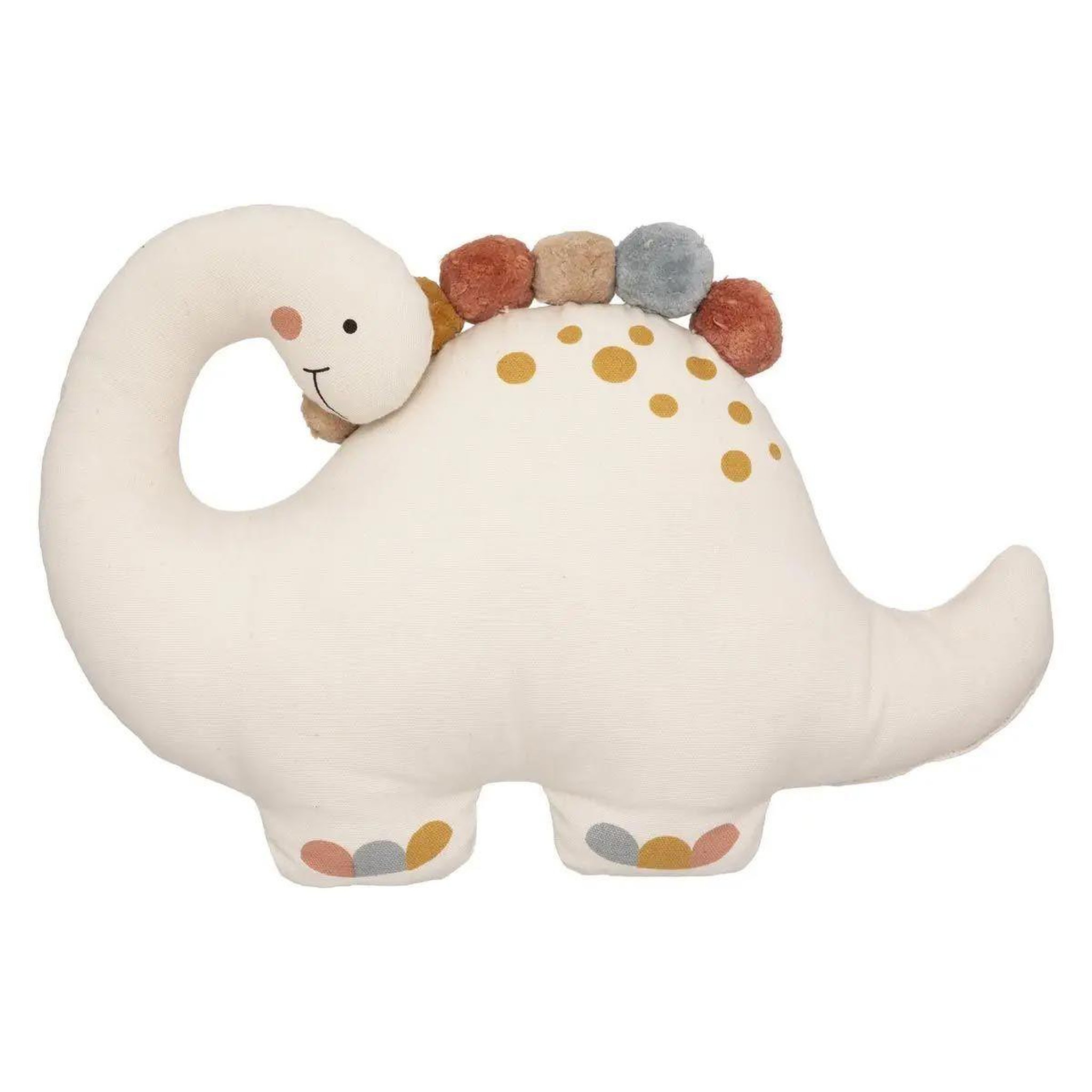 Atmosphera Kids Coussin déco enfant  dinosaure  40cm ivoire