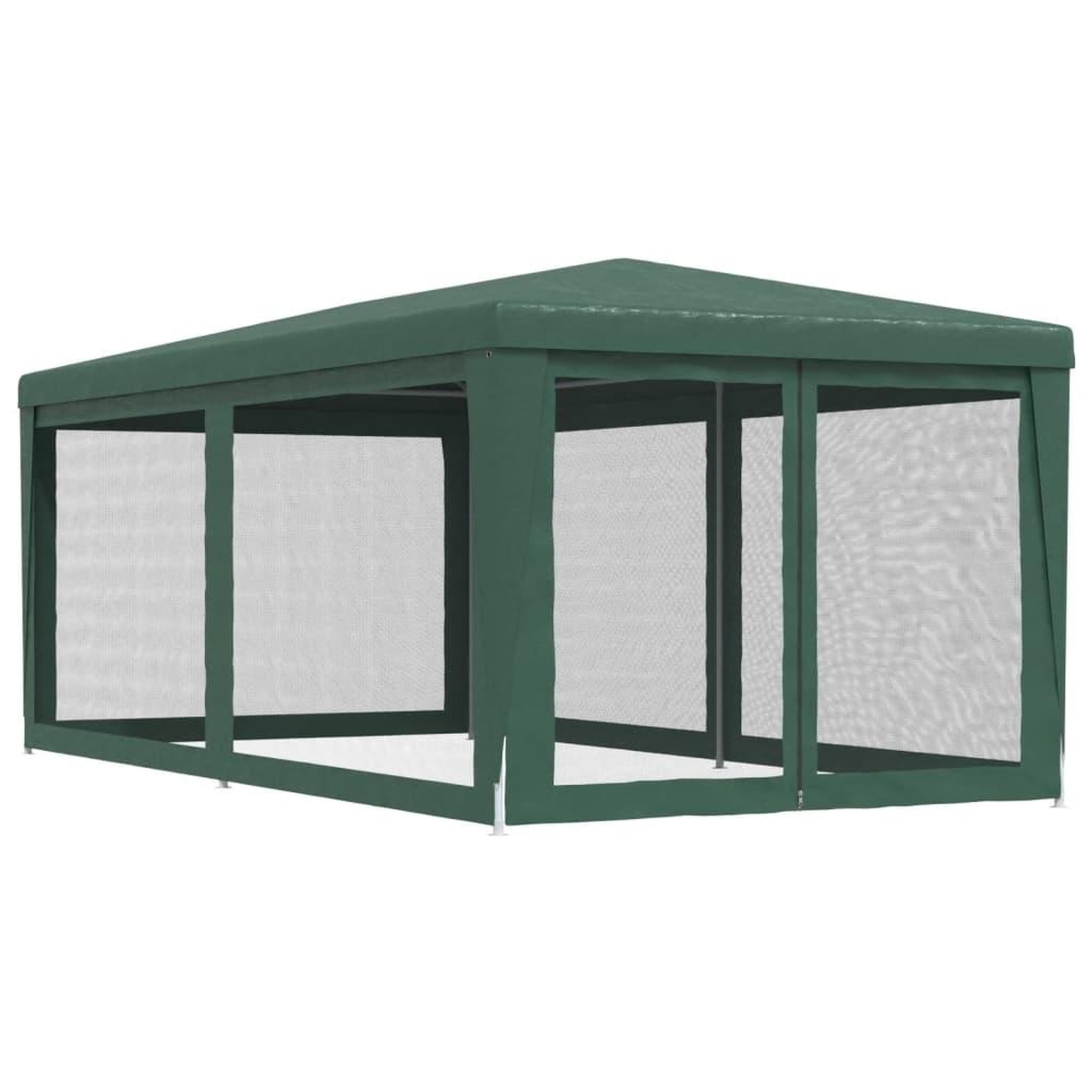 Voir la diapositive 5 : VIDAXL Tente de fete avec 4 parois laterales en maille Vert 3x6 m PEHD