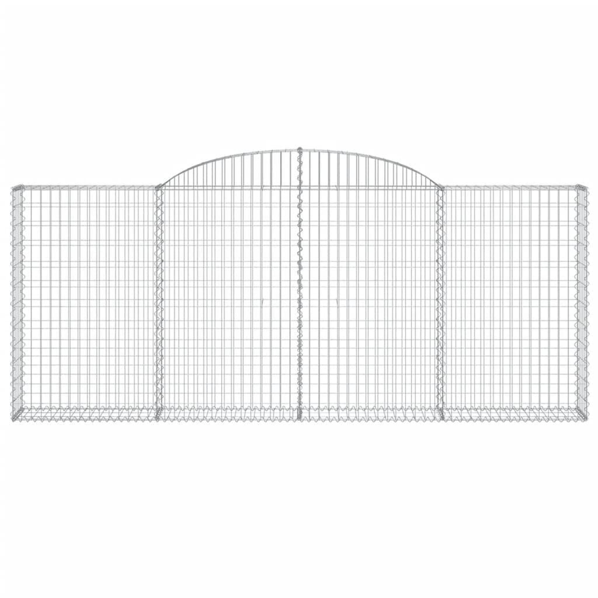 Voir la diapositive 4 : VIDAXL Paniers a gabions arques 12 pcs 300x30x120/140 cm fer galvanise