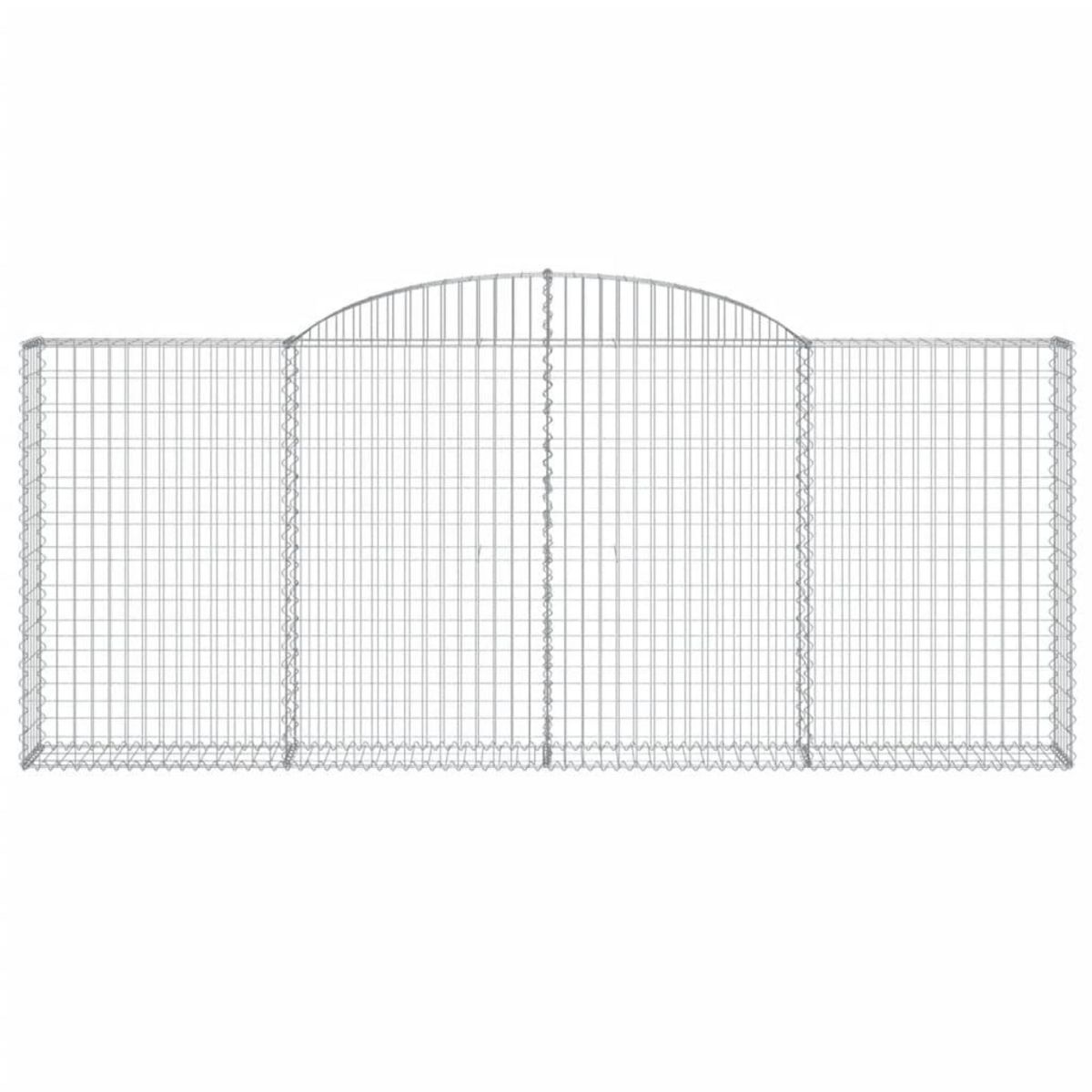 VIDAXL Paniers a gabions arques 12 pcs 300x30x120/140 cm fer galvanise