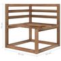 Voir la diapositive 6 : VIDAXL Salon de jardin 6 pcs Marron Bois de pin impregne