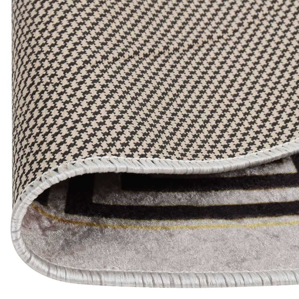 VIDAXL Tapis lavable antiderapant φ120 cm beige clair