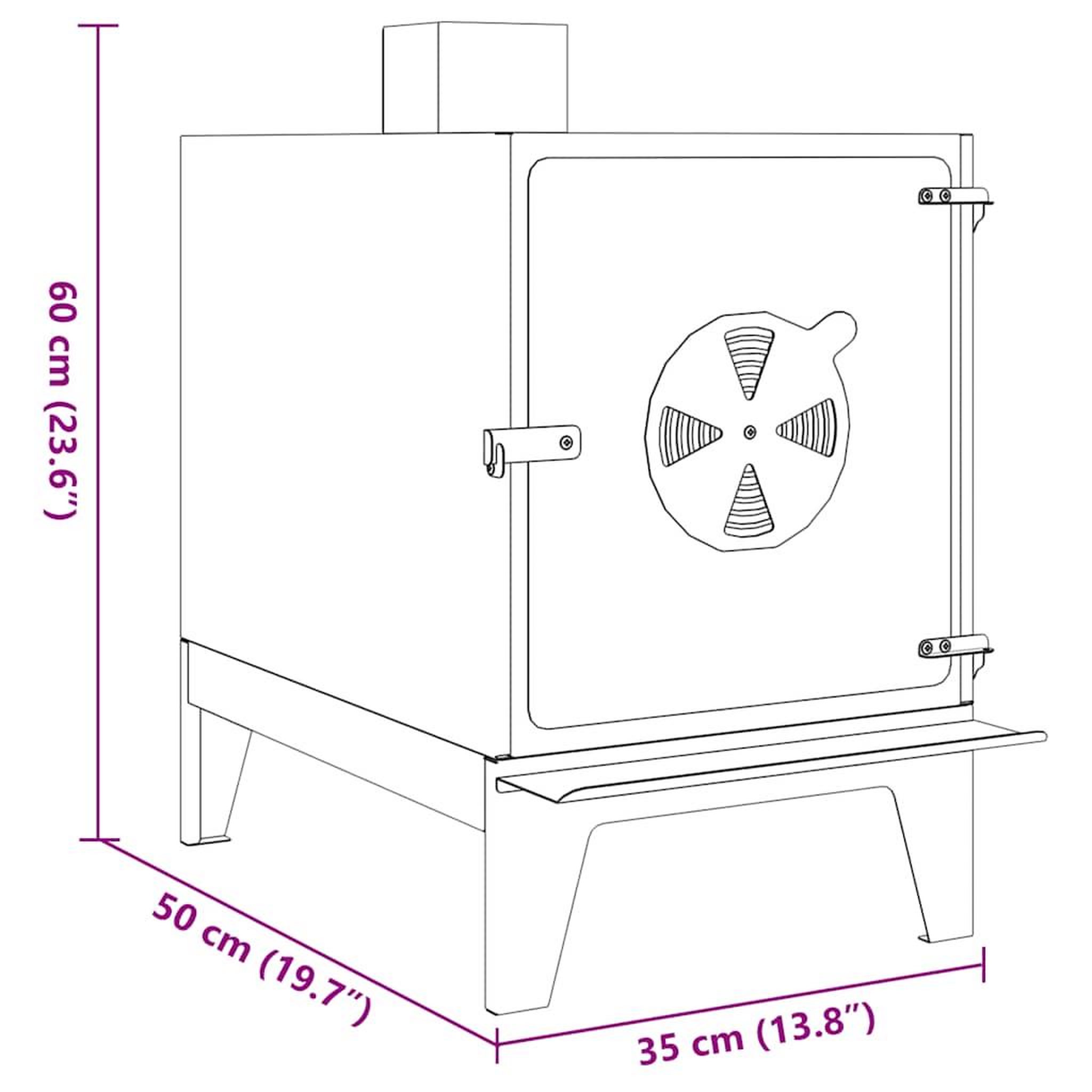 Voir la diapositive 6 : VIDAXL Rechaud de camping 35x50x60 cm acier corten