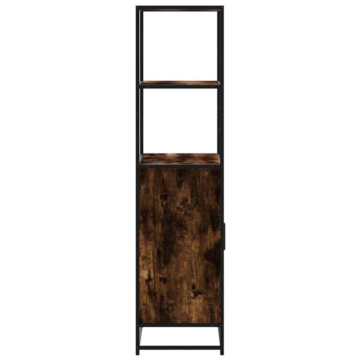 VIDAXL Buffet haut chene fume 68x35x139 cm bois d'ingenierie metal