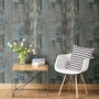 Voir la diapositive 2 : DUTCH WALLCOVERINGS DUTCH WALLCOVERINGS Papier peint Bois de rebut Gris-bleu