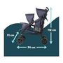 Voir la diapositive 4 : BAMBISOL Poussette canne double BAMBISOL - 6-36 mois pour le siege avant (max 15 kg) et de 0-36 mois (max 15 kg) pour le siege arriere