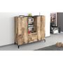 Voir la diapositive 5 : Buffet haut moderne 2 portes 2 tiroirs L120cm BARI